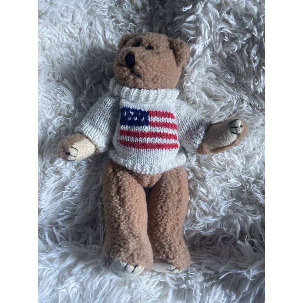 Vintage Berkeley Design Jointed Teddy Bear With America Sweater 1995